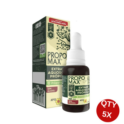PROPOMAX Propolis Extract Green NON Alcoholic APIS FLORA 5x30 mL