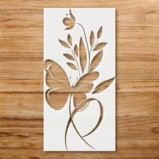 Delicate Butterfly Clip Art Stencil for DIY Crafts and Home Decor - StencilAir