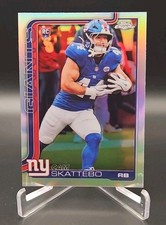 2025 Topps Chrome Refractor RC Cam Skattebo #331 New York Giants Rookie