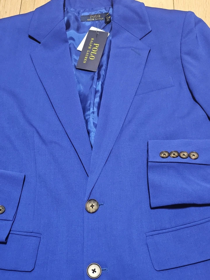 NWT Polo Ralph Lauren Woman’s Royal Blue Wool Single Breasted Blazer Jacket  - Image 4 of 4