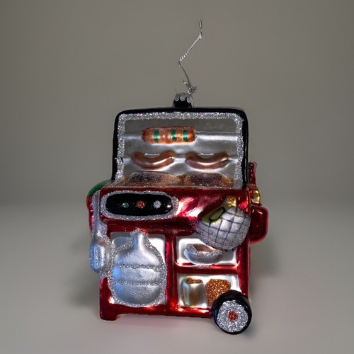 Adorno de Navidad de vidrio parrilla de barbacoa vintage - Imagen 5 de 9