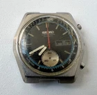 SEIKO 6139-7080 Automatic Chronograph Watch Vintage Mens Black  Dial To Restore