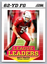 2024 Score #LL-MPR Matt Prater League Leaders Arizona Cardinals Free S&H
