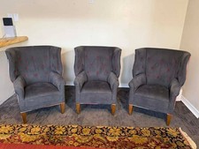 Mitchell Gold Bob Williams JAMES wing CHAIR CUSTOM VELVET mid century modern