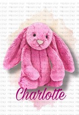 Jellycat inspired Digital Bunny Custom Print/ Jellycat Lover/ Birthday/ Gift