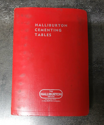 Halliburton Cementing Tables Book 1975 Engineering Red Book Spiral Bound