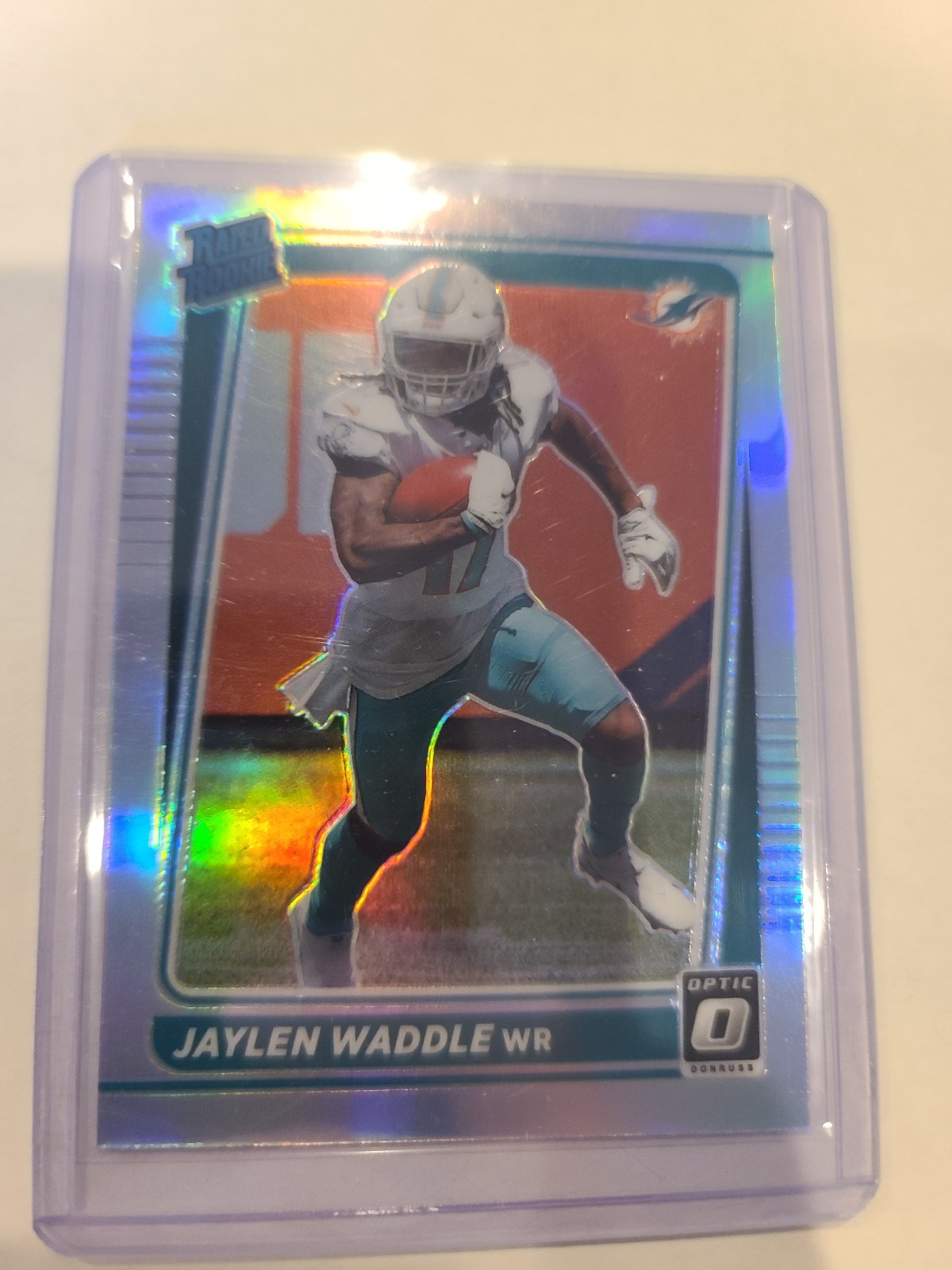 2021 Panini Donruss Optic - Rated Rookie Jaylen Waddle #208 Holo Prizm (RC)