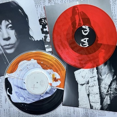 Lady Gaga Mayhem x Bad World Split Liquid Filled Vinyl LP Blood