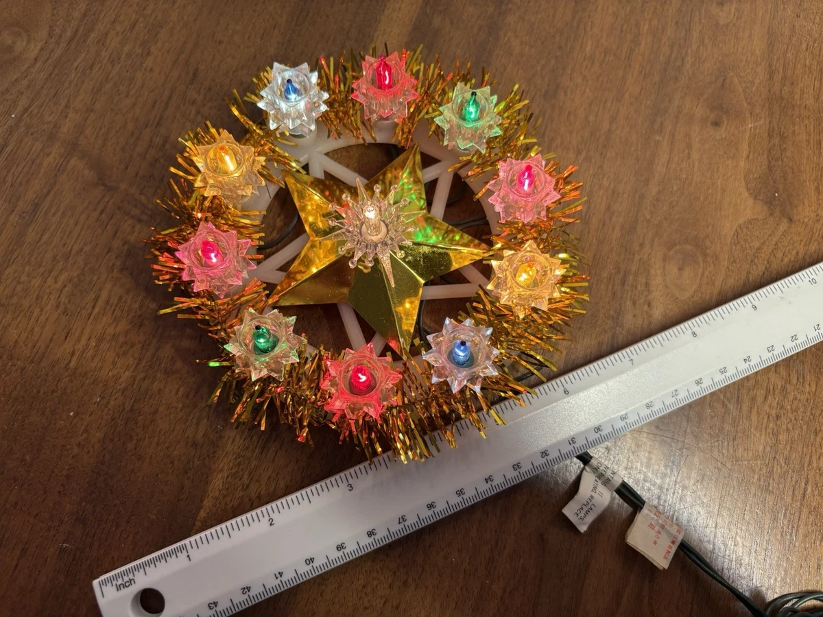 Vintage Star Christmas Lights In Christmas Tree Toppers (1946-1990
