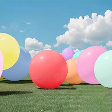 9pcs Big 36 inch Balloons Pastel Giant Balloons Extra Thick Latex Balloon Lar...