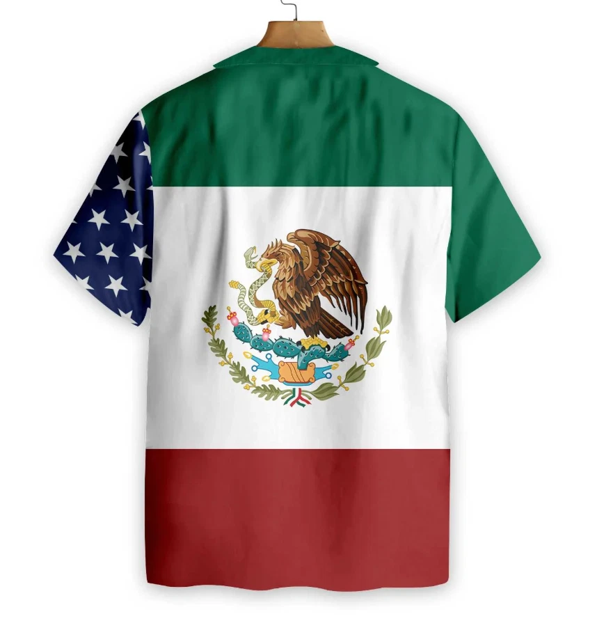American Mexico Flag Hawaiian Shirt