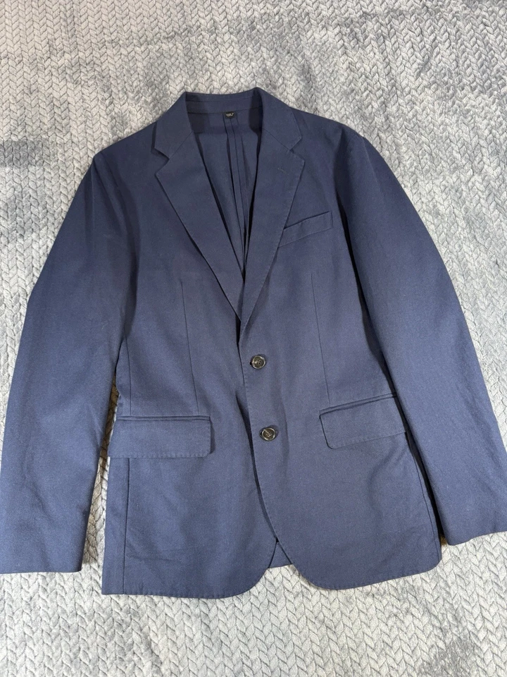 J.CREW Suit Ludlow Men's 36S 31/31 Slim Blue Worsted With Cotton England Moon - Image 4 of 4