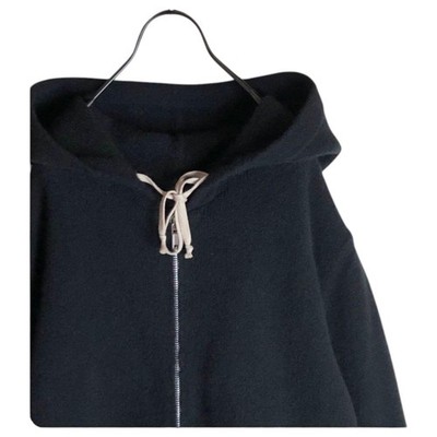 Rick Owens Rare Yak Wool Full Zip Hoodie Black Size M/L Lightweight F/S
