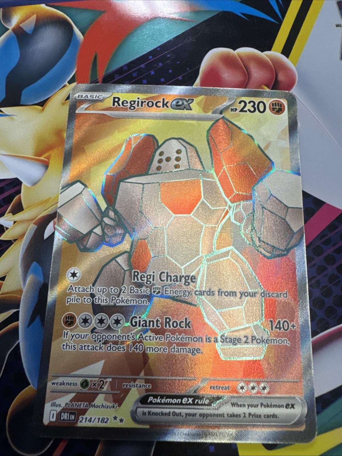Pokemon Regirock ex Ultra Rare SV10: Destined Rivals 214/182 NM