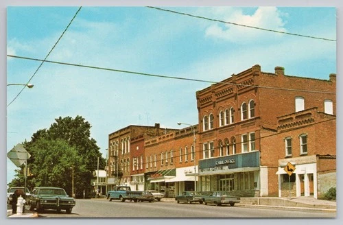 Postcard Street Colon Michigan