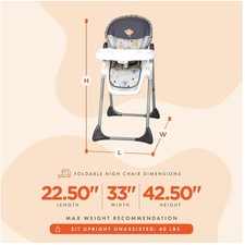 Height Adjustable High Chair, Bobble Heads