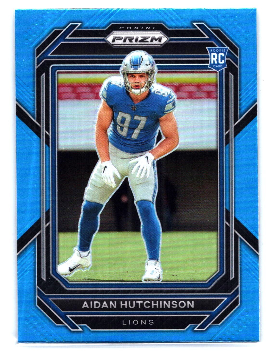 2022 Panini Prizm Aidan Hutchinson Light Blue Prizm Rookie RC #340 Lions