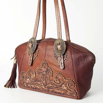 AD American Darling Tote Hand Tooled Genuine Leather Western Women Bag  Handbag
