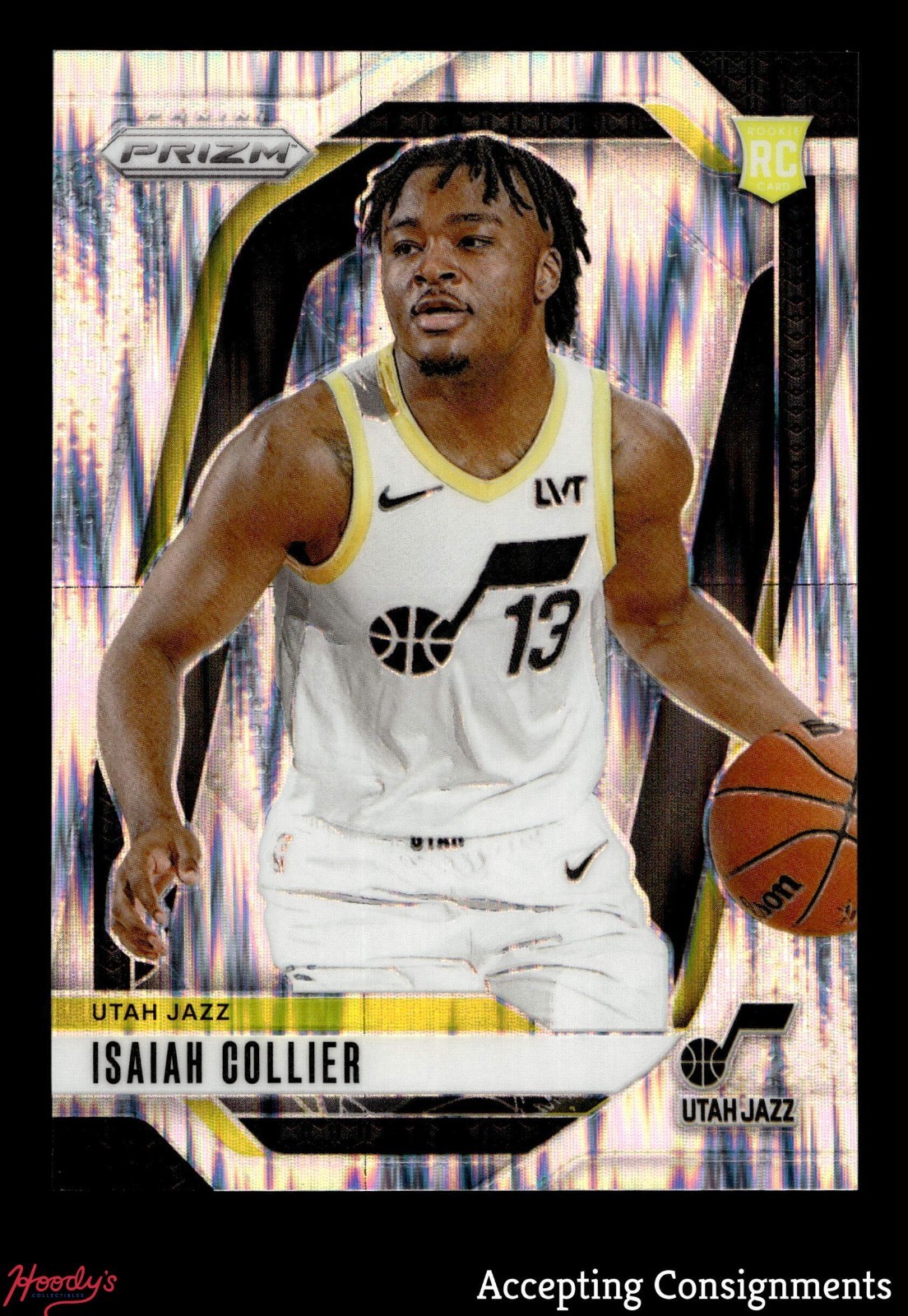 2024-25 Panini Prizm Prizms Skewed #227 Isaiah Collier 39/249 ROOKIE RC JAZZ