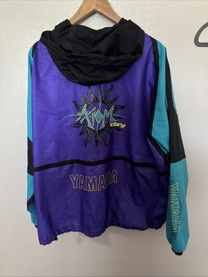 Vintage 1990s Axiom Dry Yamaha Rubber Surf Style Pullover Jacket Hoodie