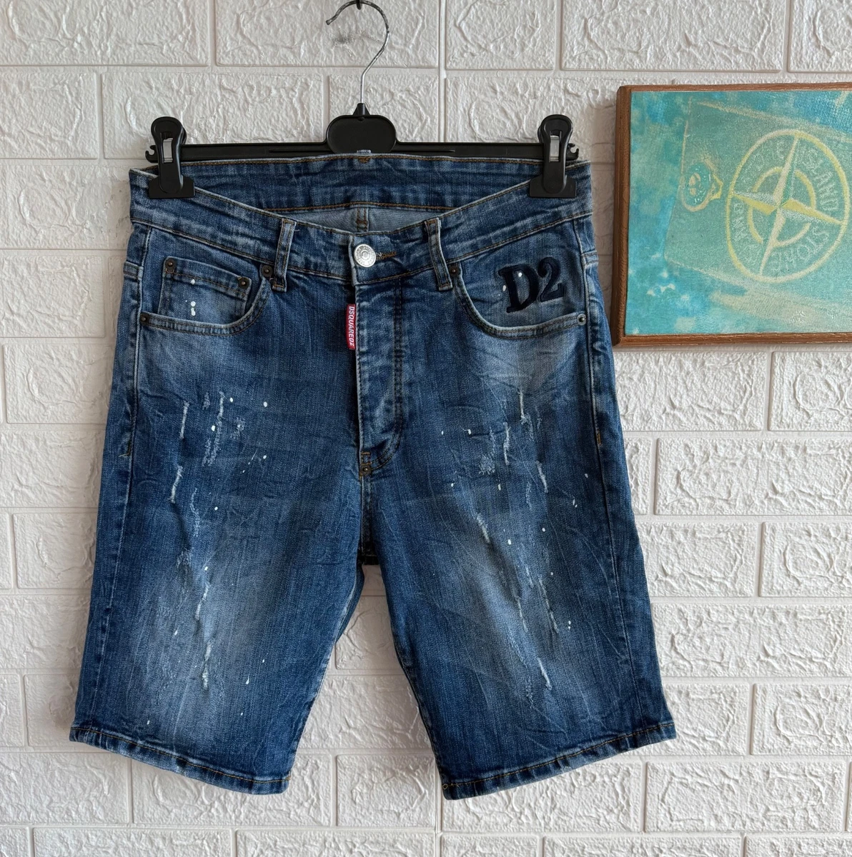 Dsquared2 Blue Denim Shorts for Men for sale | eBay