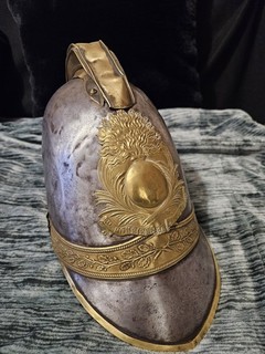 ancien casque de pompier modèle 1830 Dept 52