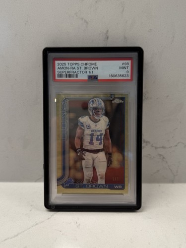 2025 Topps Chrome Amon-Ra St. Brown SUPERFRACTOR 1/1 PSA 9
