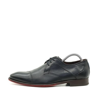 Floris van Bommel Herren Schuh EU 41 1/3 Schwarz Leder Red Sole Schnürer