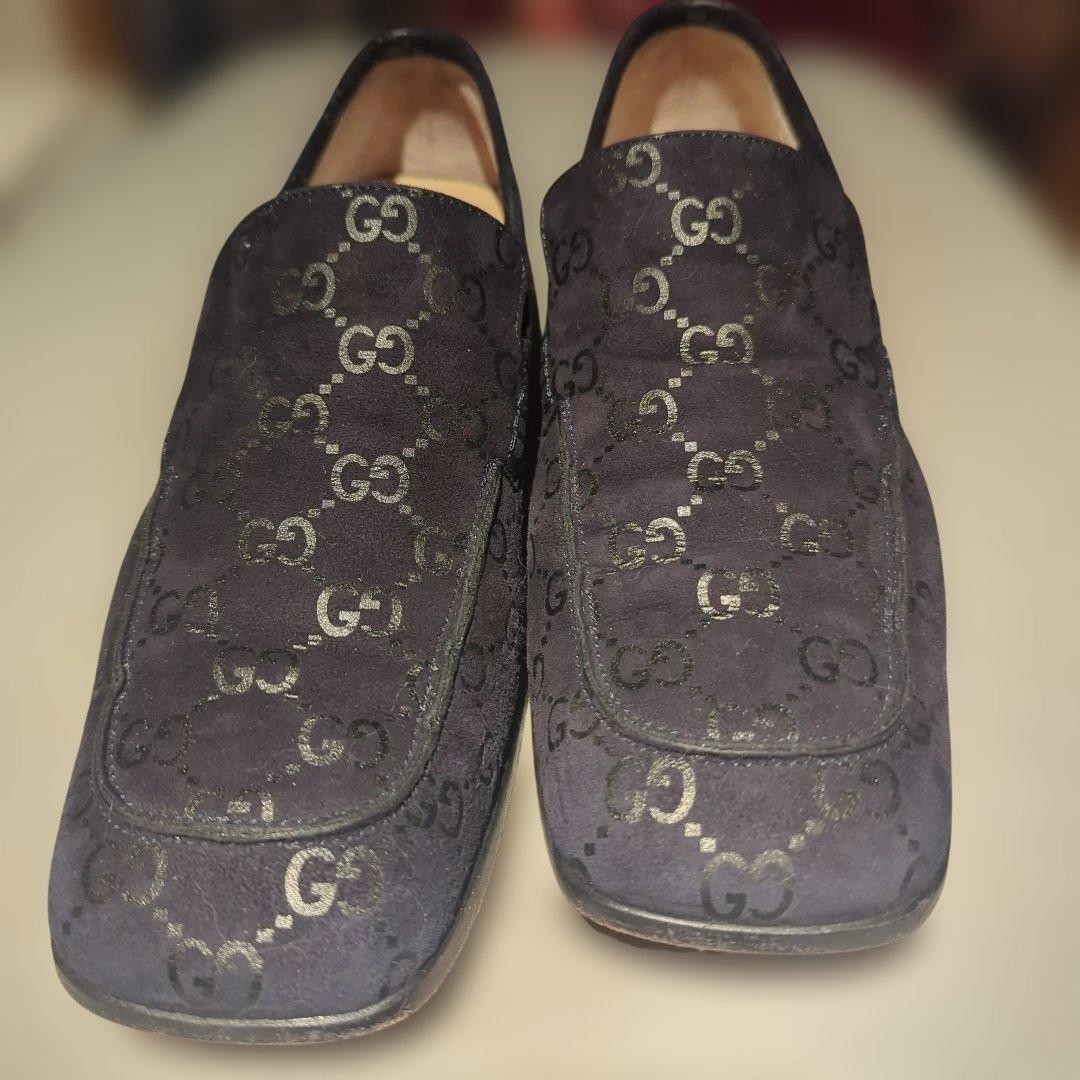 GUCCI Women's Loafers GG Suede Navy EU36.5/US6.5 120232c thumbnail 23