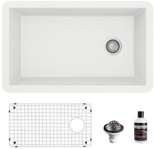 Karran USA QU-670-PK1 Quartz QU 31-3/4" Undermount Single Basin - White