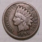 1891 Indian Head Cent Penny - IHC