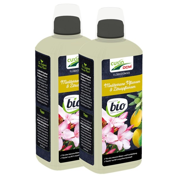 Cuxin FlüSsigdüNger Mediterrane Pflanzen Bio 1,6 L OlivendüNger ZitrusdüNger-image