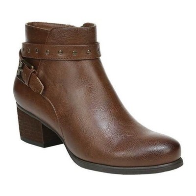 Soul Naturalizer Women's Carrie Whiskey Brown Side Zip Ankle Boots Size 8W NEW