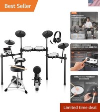 Electric Drum Set, 32 Drum Kits  480 Sounds Electronic Drum Kit, USB MIDI Su...