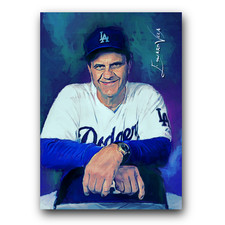 Joe Torre #5 Art Card Limited 41/50 Edward Vela Signed (Los Angeles Dodgers)