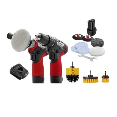 ACDelco Cordless Car Buffer Polisher kit, 2 x 12V Batteries, 2 Variable Speed...