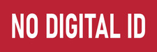 No Digital Id Sticker 2x6 Anti Big Government Control Stickers Red