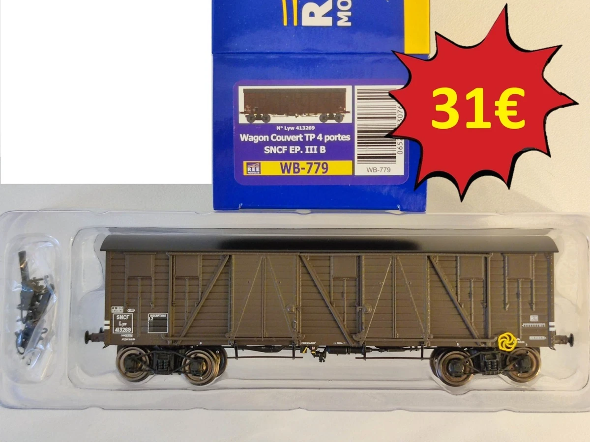 Wagon TP Tombereau MT SNCF Ep IV – REE WB858 – Echelle HO (1/87) – Neuf
