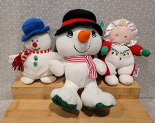 VTG Fisher Price Cozies Soft Dreams Snowman Christmas Baby Waffle Thermal Plush