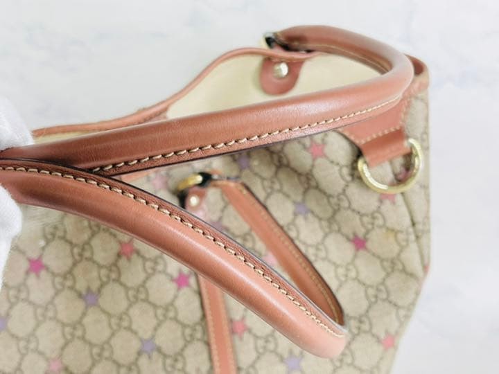 Gucci Vintage GG Supreme Star Tote Bag PVC Leather Rare Authentic thumbnail 9