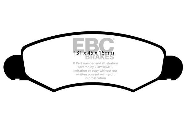 Brake Pad Set For Disc Front Fits Subaru Justy Suzuki Ignis EBC Brakes DP1598