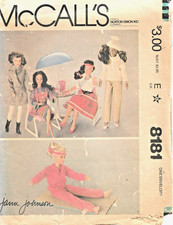 PATTERN-7 OUTFITS FOR 11.5"  12.5" FASHION DOLLS McCall's 8181 Uncut 1980s