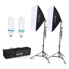Softbox Lighting Kit 2Pack, 20x28in Soft Box 135W 5500K E27 2 softbox fixed