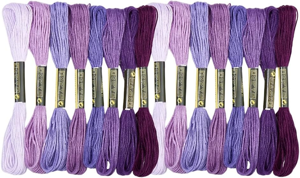 Baumwoll-Stickgarn 16X7.5M FüR DIY Bastelprojekte, ArmbäNder, Kreuzstich, NäHen-image