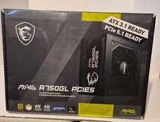 MSI MAG A750GL PCIE 5 750W ATX 3.1 Full Modular 80 Plus Gold Gaming Power Supply