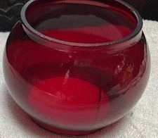 VINTAGE KOPP RED RUBY GLASS LANTERN GLOBE THI...