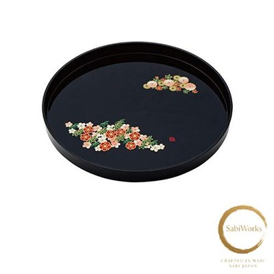 New Nakanishi Kogei Yokogei Bon Diameter 30 x 2.5cm black