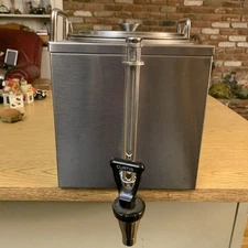 Portable Curtis Hot Beverage Dispenser Stainless Steel Tilt Handle Release