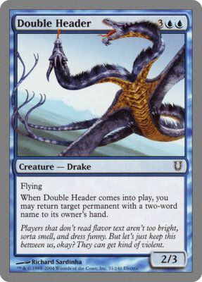 4 Double Header 4x x4 - LP - Unhinged - SPARROW MAGIC mtg