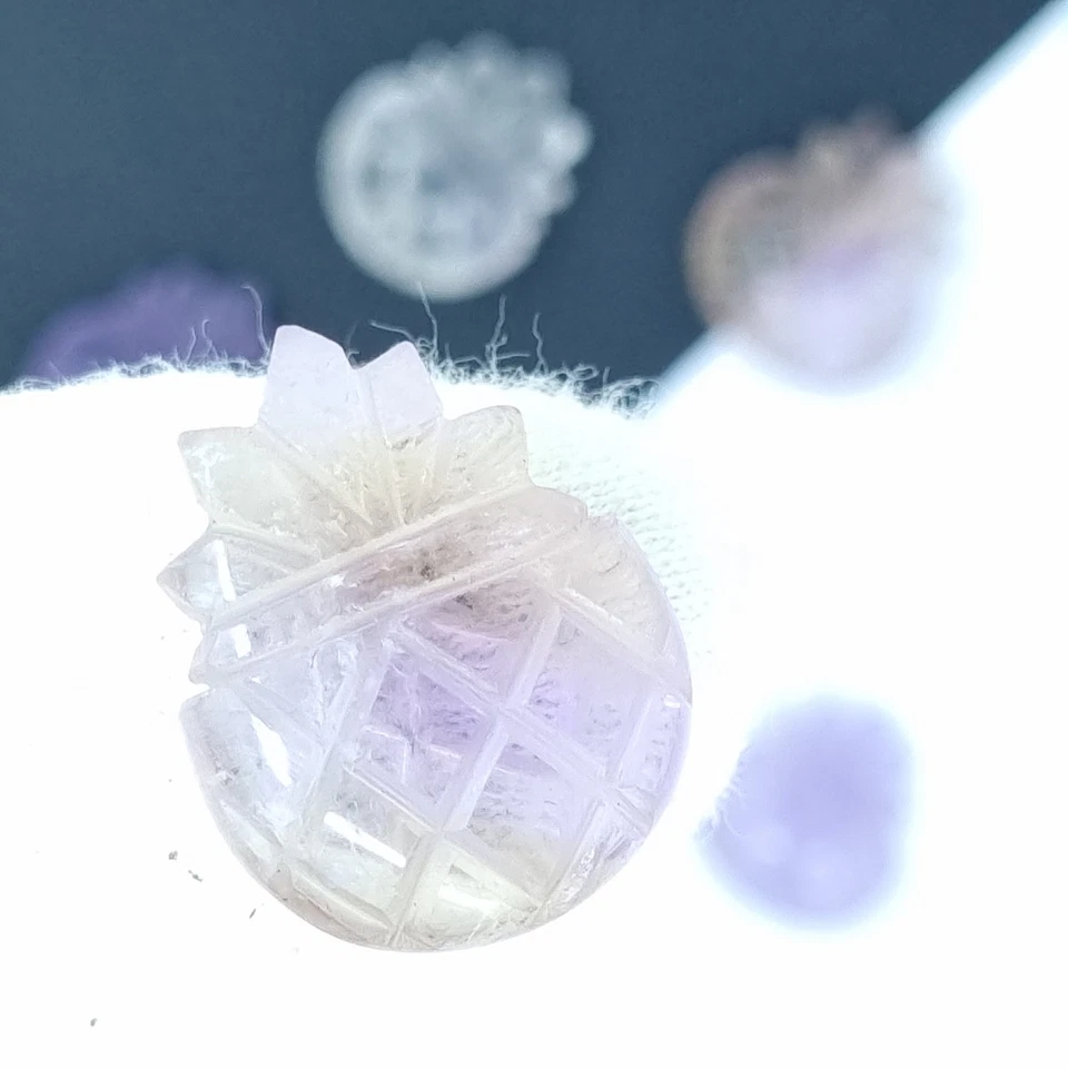 Natural Untreated 16 To 21 mm Pineapple Carved Ametrine 6 Pcs Jewelry 87.45 Ct - Image 3 of 4